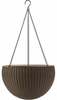Rippuv lillepott Keter, ümmargune, 35 cm, pruun