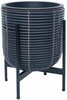 Lillepott Home4you Wicker, plastik/metall, 30 cm, must