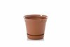Lillepott Uniplastex Terrana, alusega, 15 cm, pruun