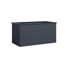 Lillepott 4IQ Metallic, metall, 150 x 75 x 77 cm, antratsiit