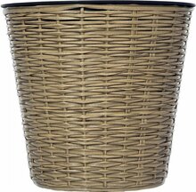 Lillepott OTE Flower Pot D009-W38, plastik/rattan, 41.5 x 41.5 x 41.5 cm, pruun