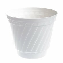 Lillepott Uniplastex Barok, UDB26, plastik, 26 cm, valge