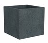 Lillepott Scheurich Stony Black, plast, 28.5 x 28.5 x 27 cm, must