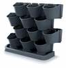 Vertikaalne lillepott Prosperplast Cascade Garden, antratsiit, 55 cm