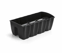Plastist rõdu lillepott Prosperplast Crown, must, 58 x 27,8 x 20,1 cm