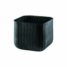 Lillepott Keter Cube, plast, 29,5 x 29,5 x 29,5 cm, must