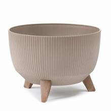 Lillepott Lamela Roma 972-85, plastik, tumepruun, ø 40 cm