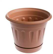Lillepott Uniplastex Primavera, 22 cm, pruun
