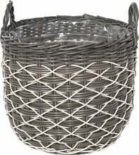 Lillepott OTE Flower Pot L, D016-W50, plastik/rattan, 43 x 43 x 43 cm, hall