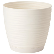 Plastikust lillepott Form Plastic, kreemjas, 16,7 x 15,4 cm