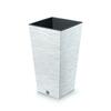 Lillepott Prosperplast Furu Square, valge