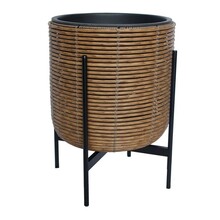 Lillepott Home4you Wicker, 38 cm, pruun