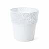 Lillepott Lamela Rosa 655-05, plastik, 12 cm, valge