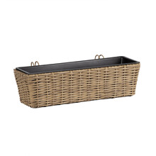 Rõdu lillekast Home4you Wicker, 61 x 19 x 15 cm, beež