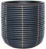 Lillepott Home4you Wicker, plastik/metall, 27 cm, must