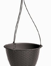 Riputatav plastikust lillepott RATOLLA, 24 cm, pruun