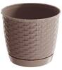 Plastikust lillepott Prosperplast Ratolla Round, kreem, 19 x 16,5 cm