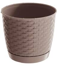 Plastikust lillepott Prosperplast Ratolla Round, kreem, 19 x 16,5 cm