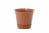 Lillepott Uniplastex Terrana, 19 cm, pruun