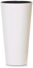 Lillepott Prosperplast Tubus Slim Shine, 150 mm, plastik, valge