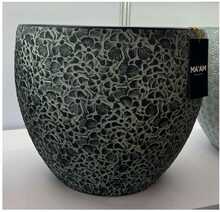 Lillepott Flora, D55 x H43,5 cm, must/hall