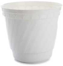 Lillepott Uniplastex Barok UDB22, plastik, 22 cm, valge