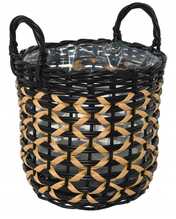 Lillepott OTE Flower Pot S, D015-W35, must/beež, 34 x 34 x 34 cm