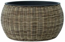 Lillepott Home4you Wicker, 48 x 26 cm, helepruun