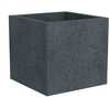 Lillepott Scheurich Stony Black, plast, 38 x 38 x 38 cm, must