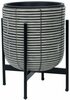 Lillepott Home4you Wicker, plastik/metall, 30 cm, hall