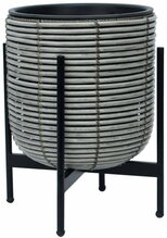 Lillepott Home4you Wicker, plastik/metall, 30 cm, hall