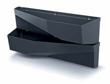 Vertikaalne lillepott Prosperplast, antratsiit, 78 x 7-18 x 35 cm