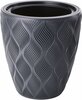 Lillepott Form Plastic Flow, plastik, 30 cm, must