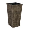 Lillepotiümbris Home4you Wicker, 28 x 28 x 60 cm, tumepruun