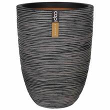 Lillepott Capi Nature Rib, antratsiit, 46 x 58 cm, madal
