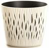 Lillepott Prosperplast Sandy Round, plast, 19 x 17 cm, kreemjas