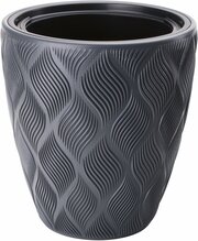 Lillepott Form Plastic Flow, 40 cm, 36L, must