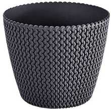 Lillepott Prosperplast Splofy DSP190, plast, 18.7 cm, must