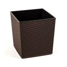 Lillepott Lamela Juka, rotang, 30 x 30 cm, tumepruun