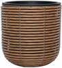 Lillepott Home4you Wicker 38089, plastik/metall, D27 x H28 cm, pruun