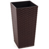 Lillepott Lamela Finezja, rotang, 35 x 35 x 68 cm, tumepruun