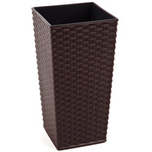Lillepott Lamela Finezja, rotang, 35 x 35 x 68 cm, tumepruun