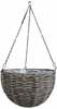 Lillepott Home4you Wicker, plastik/metall, 30 x 30 x 30 cm, tumepruun