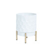 Lillepotiümbris Home4You Deia, D15 x H20 cm, valge/kuldne