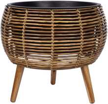 Lillepott Home4you Wicker, 48 x 48 x 43 cm, helepruun