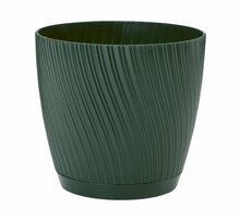 Lillepott Form Plastic Mika Eco, 14.8 cm, roheline