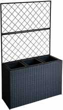 Lillekast Home4You Wicker, 83 x 29 x 55/146 cm, must