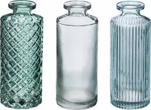 Vaaside komplekt Atmosphera Pieces Viena, 3 tk, 13,2 cm, läbipaistev