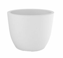 Lillepott Nicoli Conca Style 38, 38 x 30 cm, valge, eemaldatava sisekonteineriga