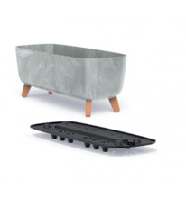 Plastist lillekast Prosperplast Gracia Case, betooniefekt, 58 x 24 x 23,5 cm